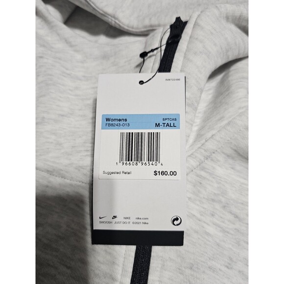 Nike Women's Tech Fleece Oversized Full-Zip Cape Hoodie FB8243-013 Size M TALL - Picture 9 of 9